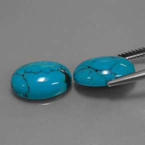 Turquoise Gemstone in 14 x 10 mm (calibrated) Size for Sale, Turquoise Stone in Blue Color