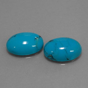 7.50 ct Blue Turquoise Stone, Natural Turquoise in Oval Cabochon Shape for Sale