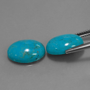 Turquoise Gemstone in 14 x 10 mm (calibrated) Size for Sale, Turquoise Stone in Blue Color
