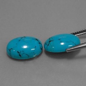 Turquoise Gemstone in 14 x 10 mm (calibrated) Size for Sale, Turquoise Stone in Blue Color
