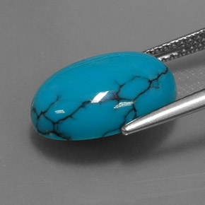 Turquoise Gemstone in 14 x 10 mm (calibrated) Size for Sale, Turquoise Stone in Blue Color