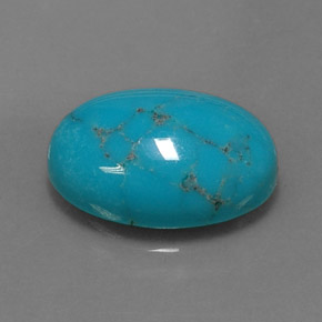 4.28 ct Blue Turquoise Stone, Natural Turquoise in Oval Cabochon Shape for Sale