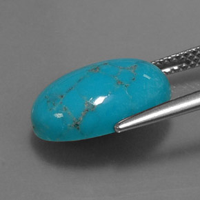 Turquoise Gemstone in 14 x 10 mm (calibrated) Size for Sale, Turquoise Stone in Blue Color