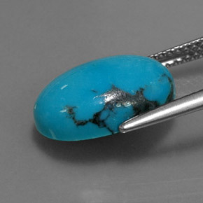Turquoise Gemstone in 14 x 10 mm (calibrated) Size for Sale, Turquoise Stone in Blue Color
