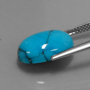Turquoise Gemstone in 14 x 10 mm (calibrated) Size for Sale, Turquoise Stone in Blue Color
