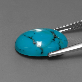 Turquoise Gemstone in 14 x 10 mm (calibrated) Size for Sale, Turquoise Stone in Blue Color