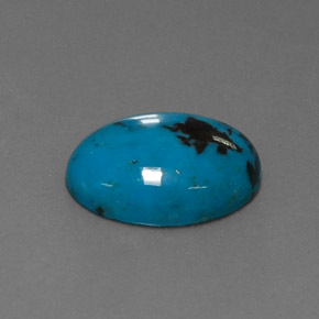4.48 ct Blue Turquoise Stone, Natural Turquoise in Oval Cabochon Shape for Sale