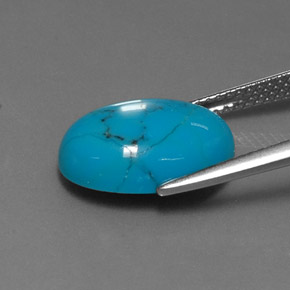 Turquoise Gemstone in 14 x 10 mm (calibrated) Size for Sale, Turquoise Stone in Blue Color