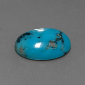 4.33 ct Blue Turquoise Stone, Natural Turquoise in Oval Cabochon Shape for Sale