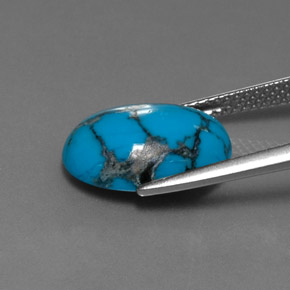 Turquoise Gemstone in 14 x 10 mm (calibrated) Size for Sale, Turquoise Stone in Blue Color