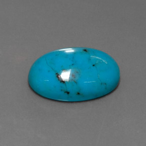 3.93 ct Blue Turquoise Stone, Natural Turquoise in Oval Cabochon Shape for Sale