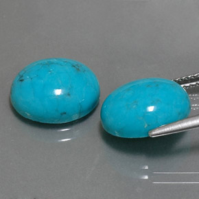Turquoise Gemstone in 12 x 10 mm (calibrated) Size for Sale, Turquoise Stone in Blue Color