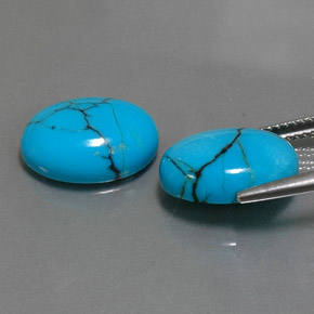 Turquoise Gemstone in 14 x 10 mm (calibrated) Size for Sale, Turquoise Stone in Blue Color