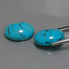 Turquoise Gemstone in 14 x 10 mm (calibrated) Size for Sale, Turquoise Stone in Blue Color