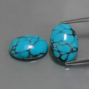 8.00 ct Blue Turquoise Gemstone, Turquoise Gem in Oval Cabochon Shape for Sale.