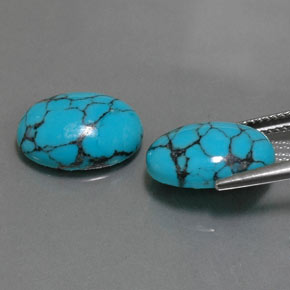 Turquoise Gemstone in 14 x 10 mm (calibrated) Size for Sale, Turquoise Stone in Blue Color