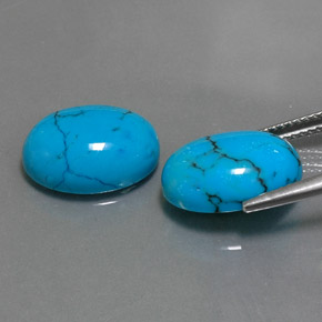 Turquoise Gemstone in 14 x 10 mm (calibrated) Size for Sale, Turquoise Stone in Blue Color