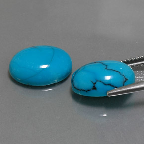 Turquoise Gemstone in 14 x 10 mm (calibrated) Size for Sale, Turquoise Stone in Blue Color