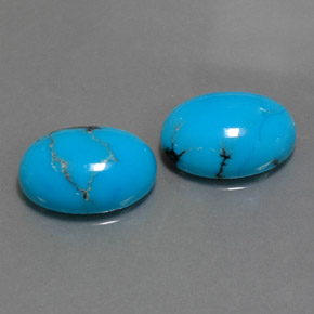 9.87 ct Blue Turquoise Stone, Natural Turquoise in Oval Cabochon Shape for Sale
