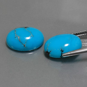 Turquoise Gemstone in 14 x 10 mm (calibrated) Size for Sale, Turquoise Stone in Blue Color