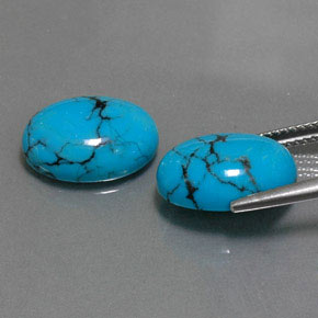 Turquoise Gemstone in 14 x 10 mm (calibrated) Size for Sale, Turquoise Stone in Blue Color
