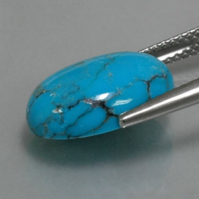 Turquoise Gemstone in 14 x 10 mm (calibrated) Size for Sale, Turquoise Stone in Blue Color
