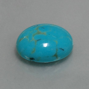 3.06 ct Blue Turquoise Stone, Natural Turquoise in Oval Cabochon Shape for Sale