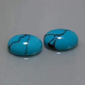 9.10 ct Blue Turquoise Stone, Natural Turquoise in Oval Cabochon Shape for Sale
