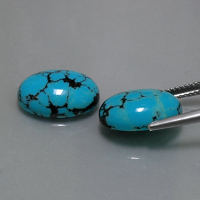 Turquoise Gemstone in 14 x 10 mm (calibrated) Size for Sale, Turquoise Stone in Blue Color