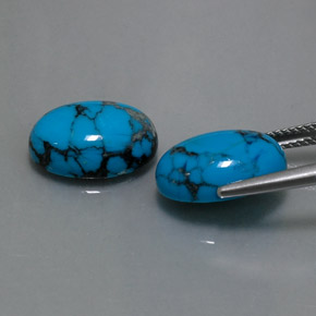 Turquoise Gemstone in 14 x 10 mm (calibrated) Size for Sale, Turquoise Stone in Blue Color