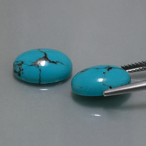 Turquoise Gemstone in 14 x 10 mm (calibrated) Size for Sale, Turquoise Stone in Blue Color