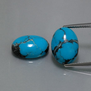 9.00 ct Blue Turquoise Gemstone, Turquoise Gem in Oval Cabochon Shape for Sale.