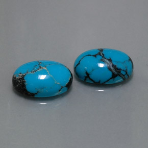 9.00 ct Blue Turquoise Stone, Natural Turquoise in Oval Cabochon Shape for Sale