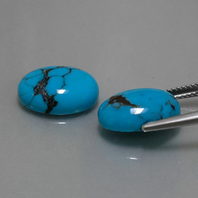Turquoise Gemstone in 14 x 10 mm (calibrated) Size for Sale, Turquoise Stone in Blue Color