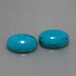 7.80 ct Blue Turquoise Stone, Natural Turquoise in Oval Cabochon Shape for Sale
