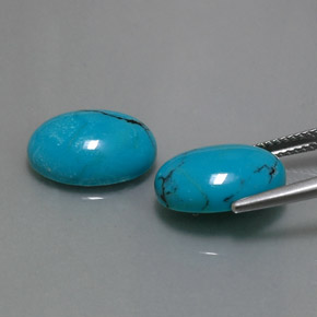 Turquoise Gemstone in 14 x 10 mm (calibrated) Size for Sale, Turquoise Stone in Blue Color