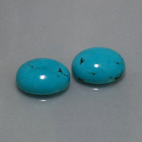 6.62 ct Blue Turquoise Stone, Natural Turquoise in Oval Cabochon Shape for Sale