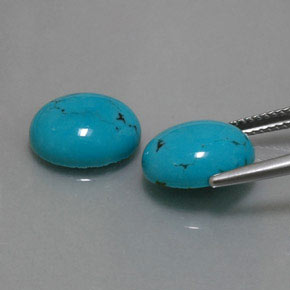 Turquoise Gemstone in 12 x 10 mm (calibrated) Size for Sale, Turquoise Stone in Blue Color