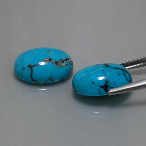 Turquoise Gemstone in 14 x 10 mm (calibrated) Size for Sale, Turquoise Stone in Blue Color