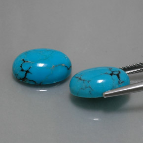 Turquoise Gemstone in 14 x 10 mm (calibrated) Size for Sale, Turquoise Stone in Blue Color