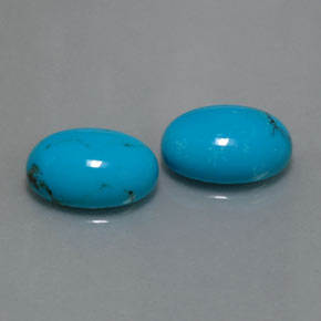 8.24 ct Blue Turquoise Stone, Natural Turquoise in Oval Cabochon Shape for Sale