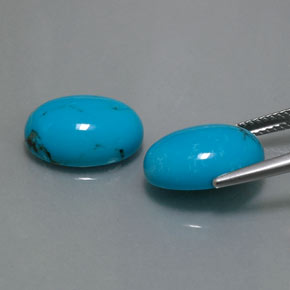 Turquoise Gemstone in 14 x 10 mm (calibrated) Size for Sale, Turquoise Stone in Blue Color