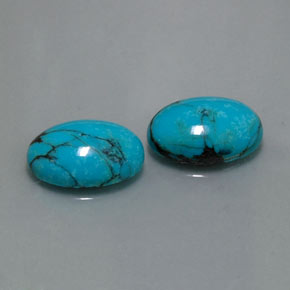 7.00 ct Blue Turquoise Stone, Natural Turquoise in Oval Cabochon Shape for Sale