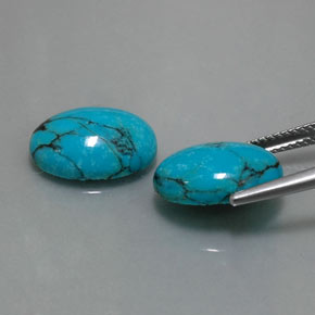 Turquoise Gemstone in 14 x 10 mm (calibrated) Size for Sale, Turquoise Stone in Blue Color
