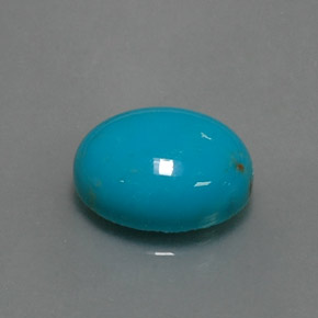 4.03 ct Blue Turquoise Stone, Natural Turquoise in Oval Cabochon Shape for Sale