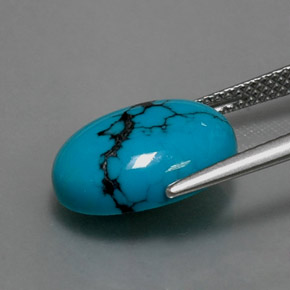 Turquoise Gemstone in 14 x 10 mm (calibrated) Size for Sale, Turquoise Stone in Blue Color