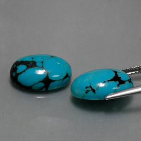 Turquoise Gemstone in 14 x 10 mm (calibrated) Size for Sale, Turquoise Stone in Blue Color