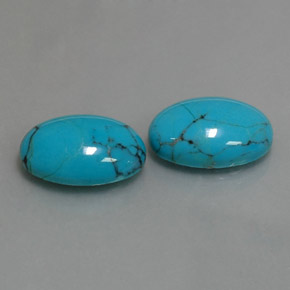 7.12 ct Blue Turquoise Stone, Natural Turquoise in Oval Cabochon Shape for Sale