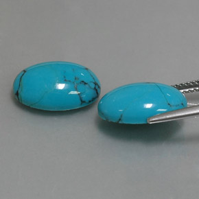 Turquoise Gemstone in 14 x 10 mm (calibrated) Size for Sale, Turquoise Stone in Blue Color