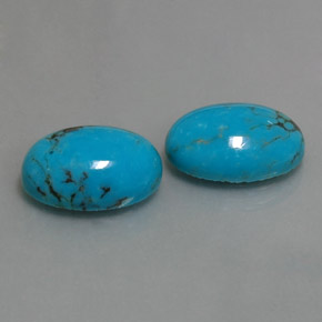 9.19 ct Blue Turquoise Stone, Natural Turquoise in Oval Cabochon Shape for Sale